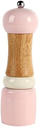 Chryiuer Manual Pepper Salt Grinder Set Modern Wooden Mill with Easy Cleaning