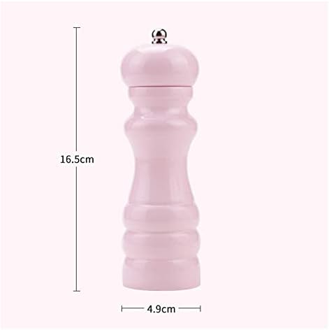 Refillable 2-Piece Pepper Mill with Wooden Jar Adjustability for Kitchen Use