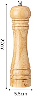 Adjustable 8-inch Wooden Pepper Grinder Mill with Oak Cover