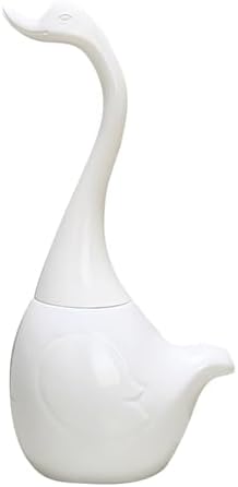Swan Toilet Brush and Ceramic Holder Set