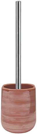 Elegant Argentic ToiletHolder with Silver Effect Glaze
