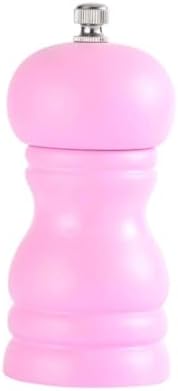 1pc Manual Wooden Pepper Mill Salt Container for Home