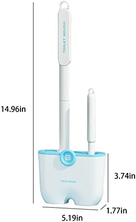 Dual-Action Toilet Brush Set with Slit CombBrush for Efficient Bathroom Cleaning