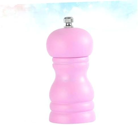 1pc Manual Wooden Pepper Mill Salt Container for Home