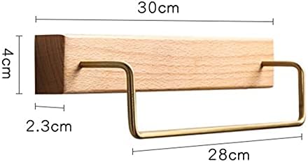 DCIUSTFHE Solid Wood Towel Rail Durable Bathroom Organizer