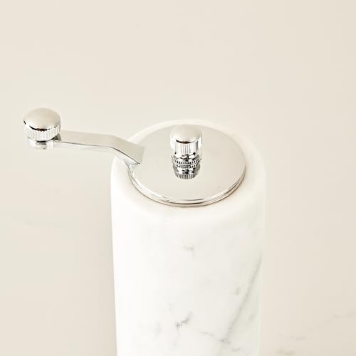 Elevate Your Kitchen with the White Marble Salt Pepper grinder Set