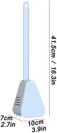 Toilet Brush with Silicone Holder Long Handle Deep Cleaning