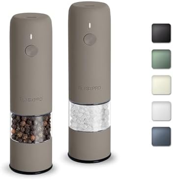 Compact Rechargeable Salt Pepper Grinder Set for Travelers