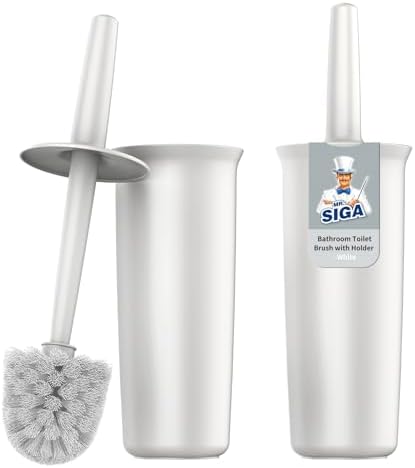Durable Toilet Bowl Brush Holder Set by MRSIGA