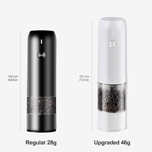 Rechargeable Pepper and Salt Grinder Set with LED Light