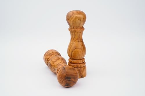 Handmade Original Olive Wood Pepper Salt grinder - Ceramic grinder with adjustable rotor