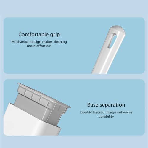 Durable Silicone Toilet Brush with Wall Mount Set