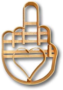 Middle Finger Heart Cookie Cutter