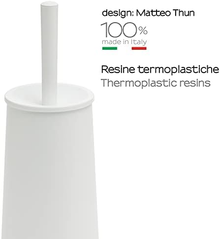 Gedy Oscar Matte White Toilet Brush Holder