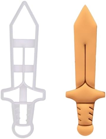BAKERLOGY Knight Sword Cookie Cutter with 3D Print Design