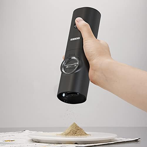 Electric Salt and Pepper Grinder Set with White LED Light