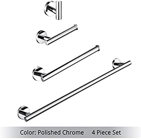 ALDEPO Four-Piece Hook Towel Bar Rack - Sturdy Elegant Bathroom Safety Accessory