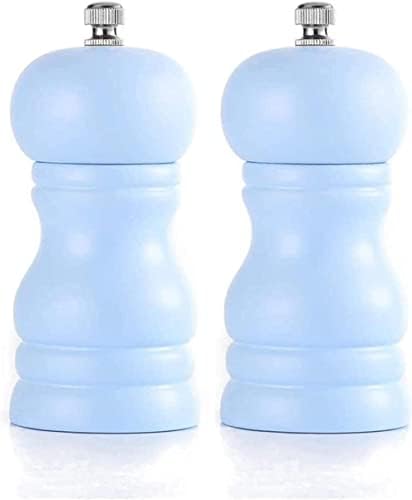 SKUZA Salt and Pepper Grinder Set Wooden Adjustable Spice Mill