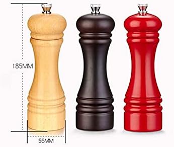 CHENYUEFA Wooden Salt Pepper Mill SetAdjustable Ceramic Stone2-Pack for Home Kitchen