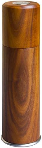 Salt and Pepper Mill 7-Inch Wooden Shakers Stainless Steel Bottom Cover