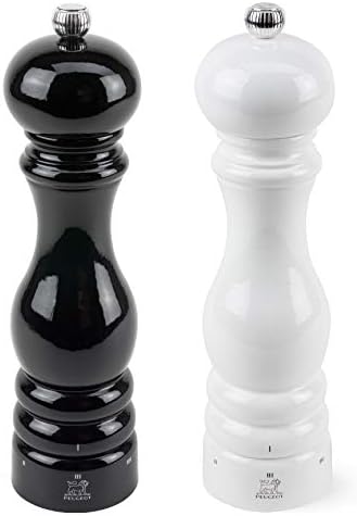 Peugeot Paris USelect Lacquer Salt Pepper Mill Set Black White