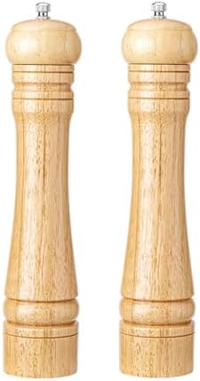 Manual Salt and Pepper Shakers wCeramic Grinders Adjustable Coarseness