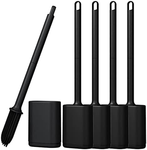 Efficient Silicone Toilet Brush with Storage Holder