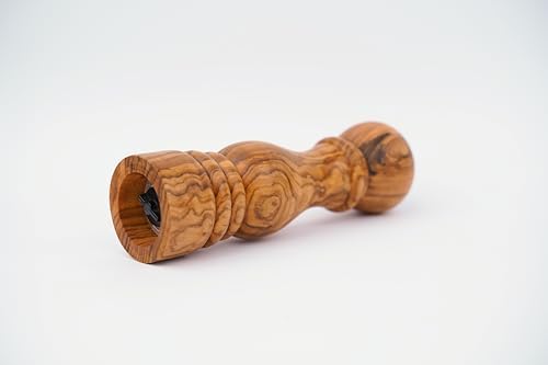 Handmade Original Olive Wood Pepper Salt grinder - Ceramic grinder with adjustable rotor