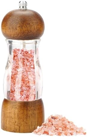 Adjustable Oaken Salt Pepper Grinder Set