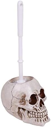 Pacific Giftware Resin Skull Head ToiletHolder Set for Bathroom Halloween Gag Gift