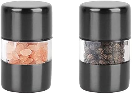 T-mark Premium Salt Pepper Grinder Set - Compact Portable Kitchen Tool