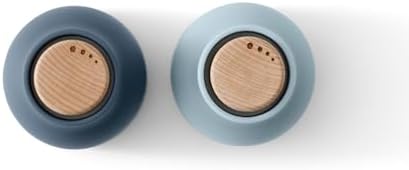 menu salt and pepper grinder set small blues with beech lid
