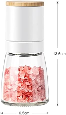 JAJKAFCL 2-Piece Refined Ceramic Pepper Mill Set with Adjustable Grinder