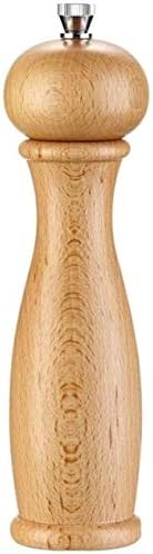 ENTIRELY NATURAL Biodegradable rustic wooden salt and pepper grinder set