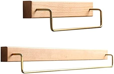 DCIUSTFHE Solid Wood Towel Rail Durable Bathroom Organizer