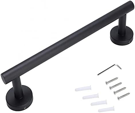 ALDEPO Black Stainless Steel Towel Rail 30cm for Bathroom Towel Organizer
