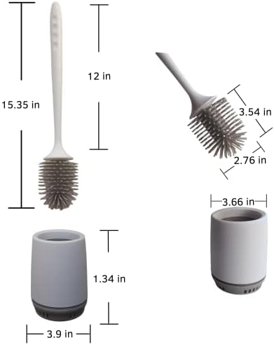 Toilet Brush Set with TPE Bristles
