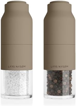LARS NYSM Salt Pepper Mill Set Taupe Brown
