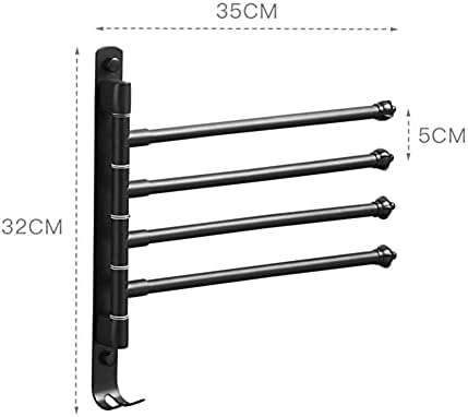 Premium Towel Rail for Bathroom - Matte BlackChrome