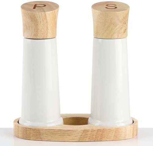Tessie Jessie Wooden Salt and Pepper Grinder Set 6x6