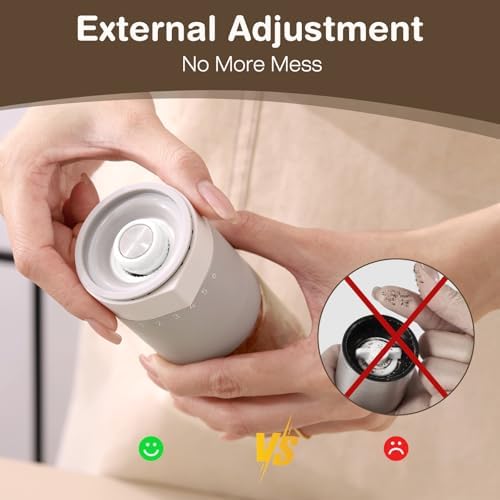 Vucchini External Adjustable Salt and Pepper Grinder Set