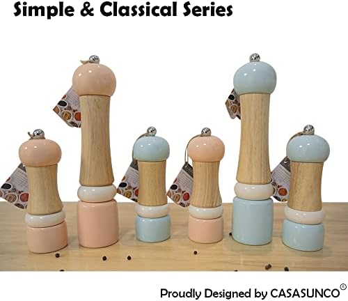 Elegant 6-Inch Salt Pepper Mill Set