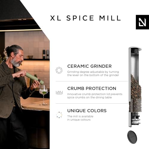 Adjustable Pure White Salt Pepper Mill
