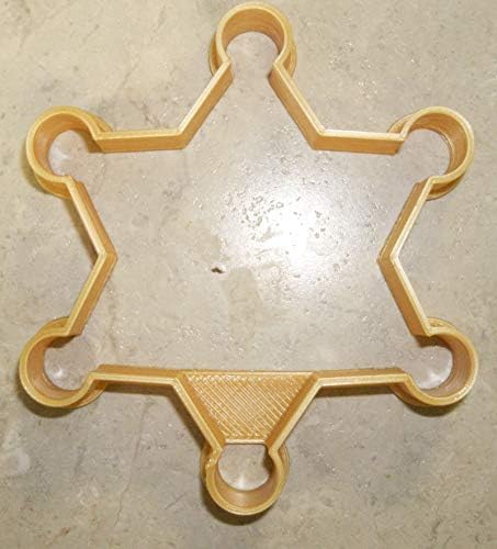 Sheriff Badge Cookie Cutter 6 Points