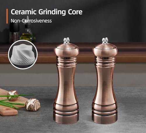 Salt and Pepper Grinder Set Retro ABS Adjustable Thickness