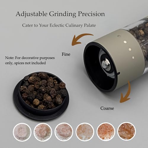 Compact Rechargeable Salt Pepper Grinder Set for Travelers