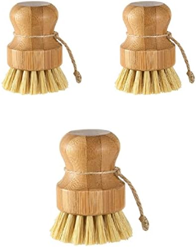 Premium Eco-Friendly Bamboo Dish Brush Set for Kitchen Cleaning