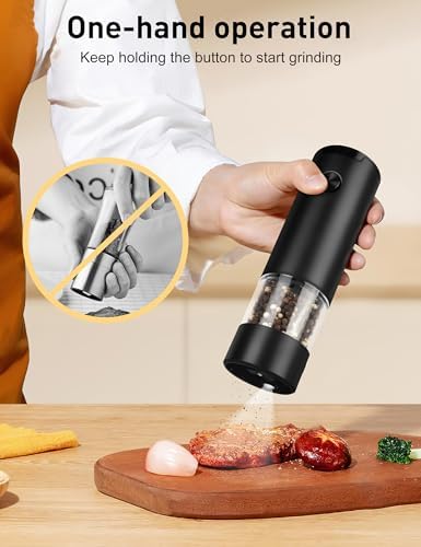 Adjustable Electric Pepper Grinder Black