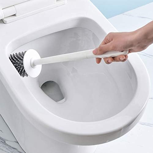 Luxury Long-Handle Toilet Brush with Holder White