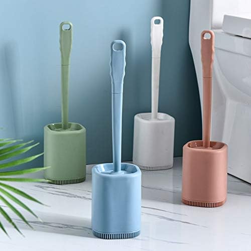 Luxury Long-Handle Toilet Brush with Holder White